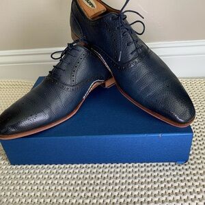 VINCI Handmade Men’s Draco Oxford Dress Shoes NavyLeather EU 44  US 10.5/11